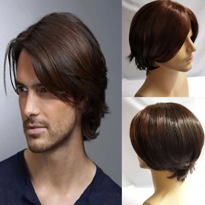 Long Hair Synthetic Wig for Daily Use Men